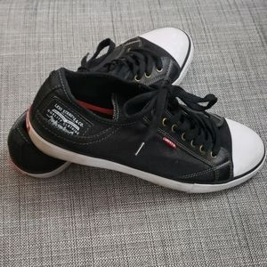 Mens Levi Strauss Black Denim Sneakers